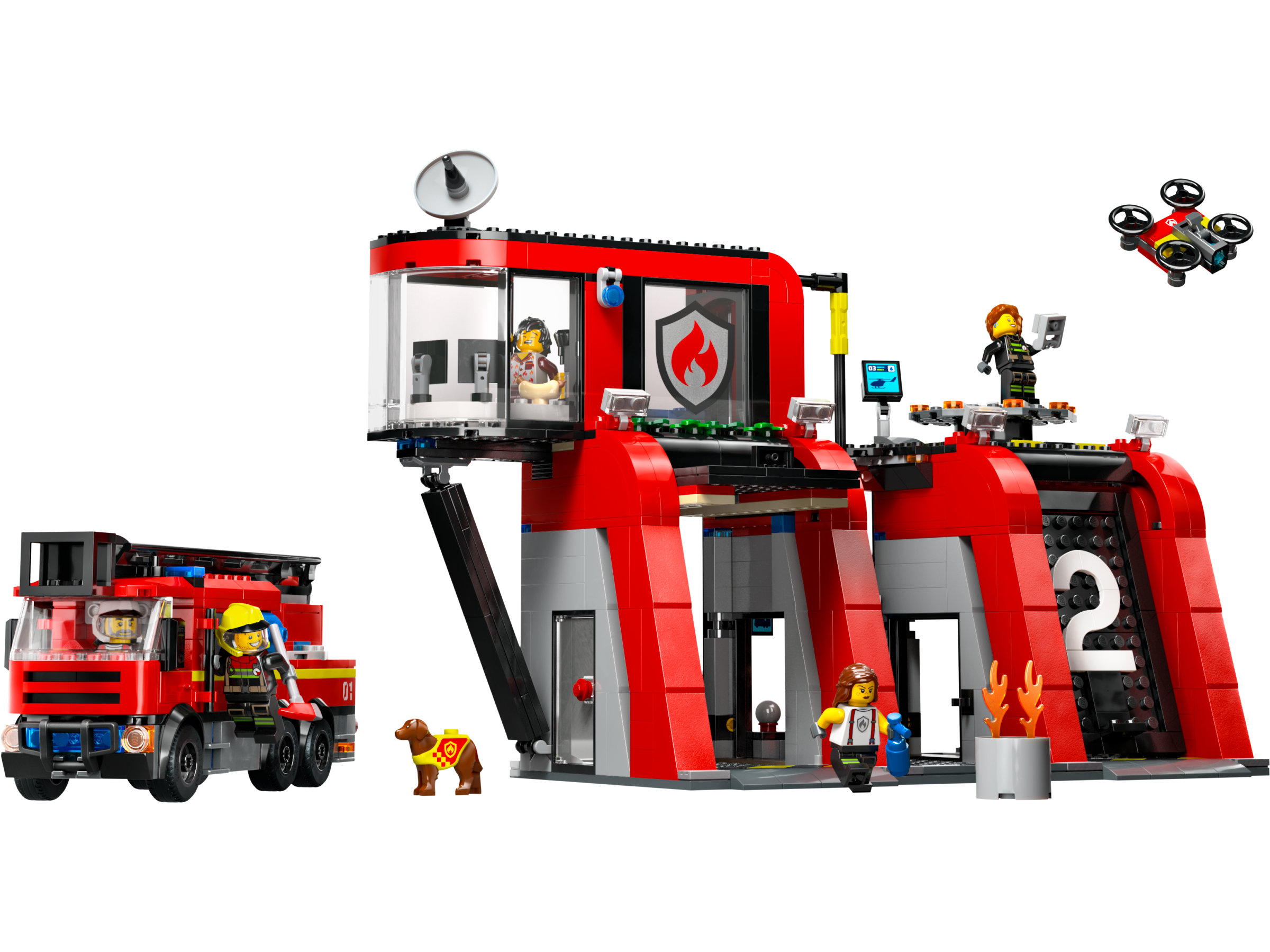 LEGO City Feuerwehrstation mit Drehleiter 60414 - Bild 2