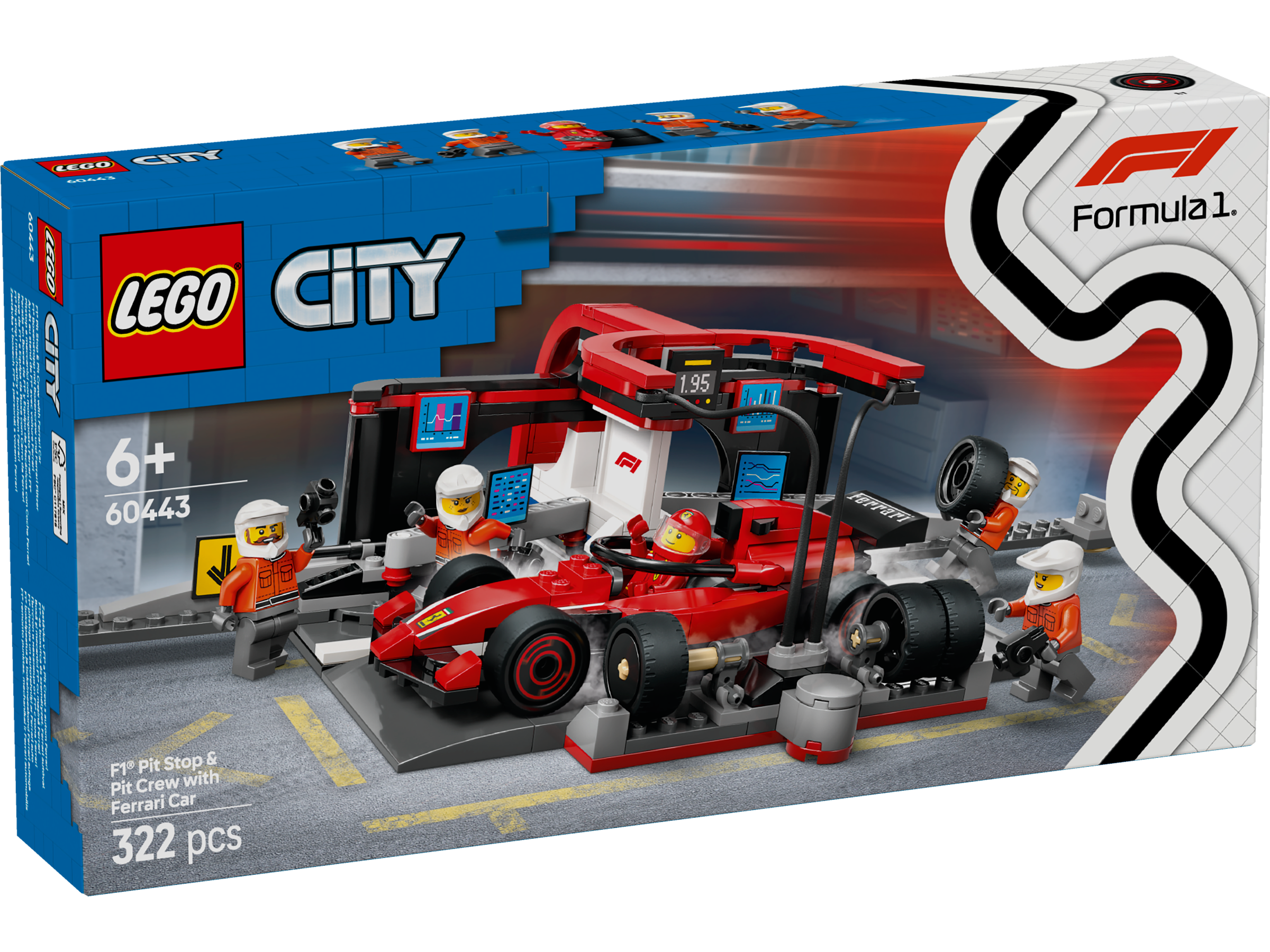 LEGO City F1® Boxenstopp mit Boxencrew und Ferrari Flitzer 60443 - Bild 1