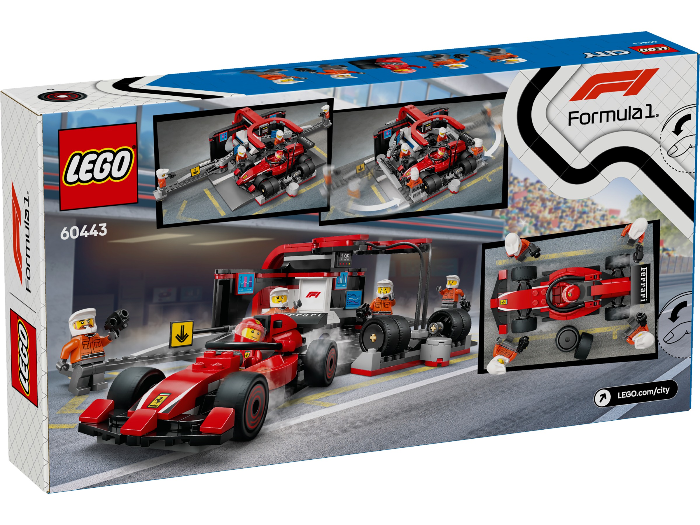 LEGO City F1® Boxenstopp mit Boxencrew und Ferrari Flitzer 60443 - Bild 7