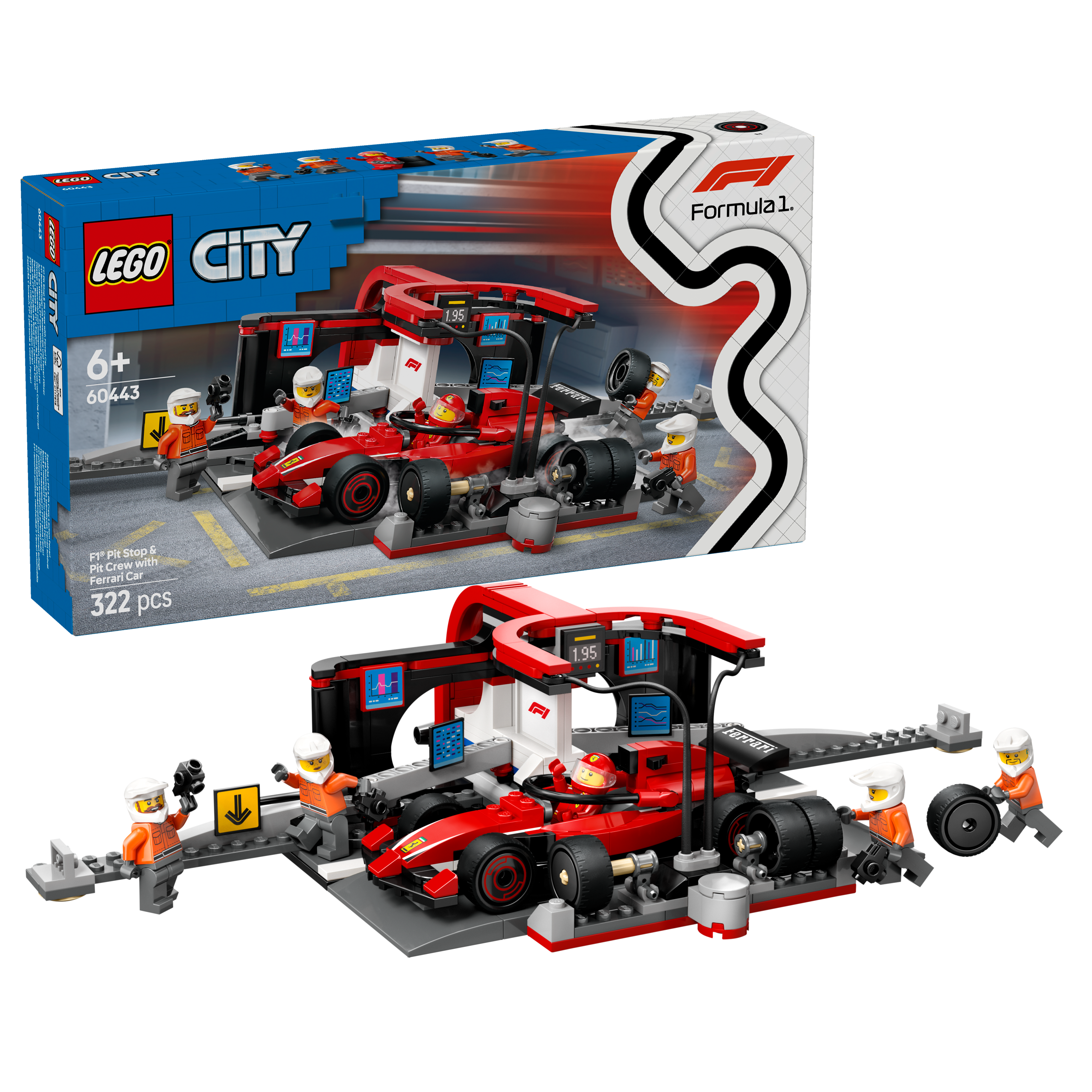 LEGO City F1® Boxenstopp mit Boxencrew und Ferrari Flitzer 60443 - Bild 6