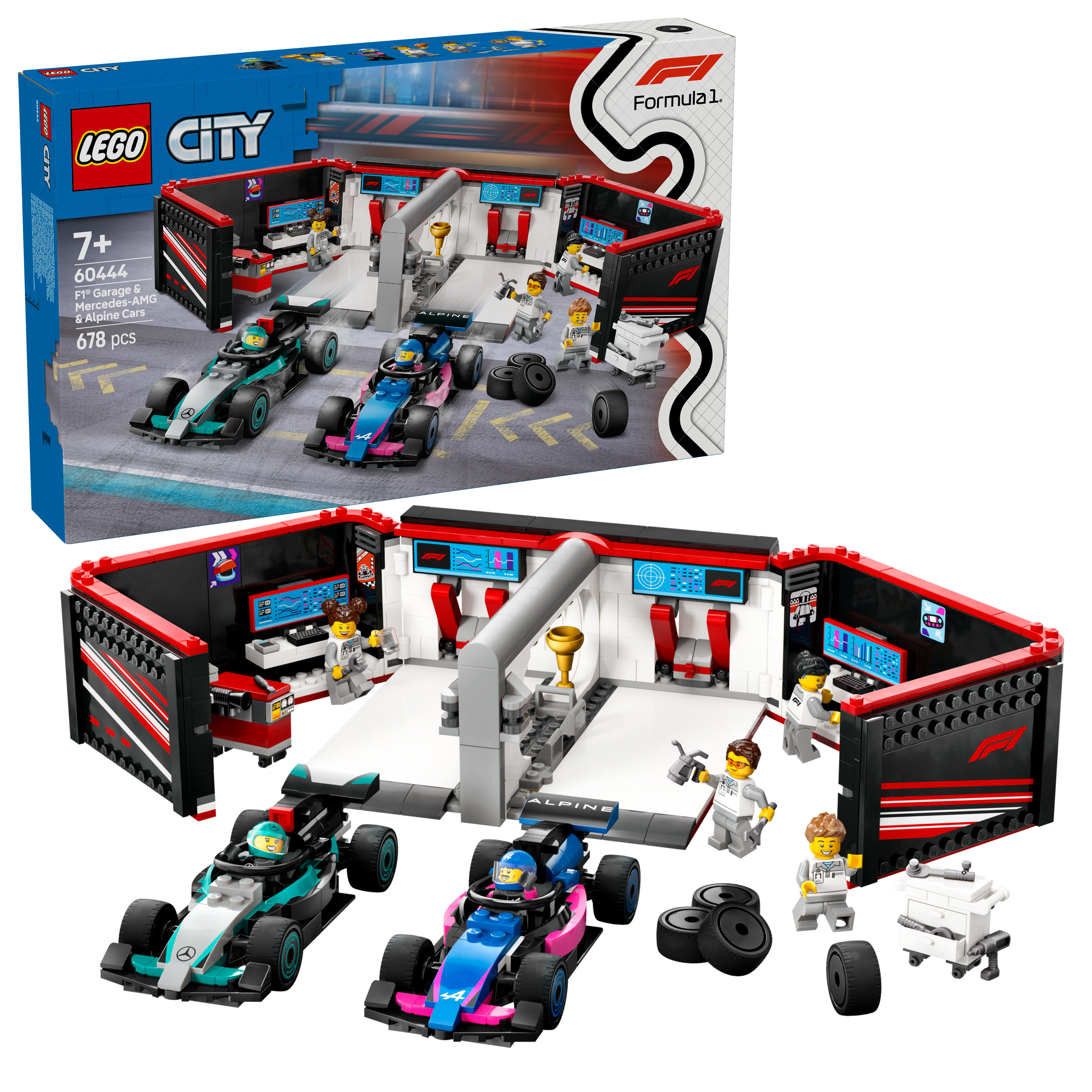 LEGO City F1® Garage mit Mercedes-AMG & Alpine Rennautos 60444 - Bild 7