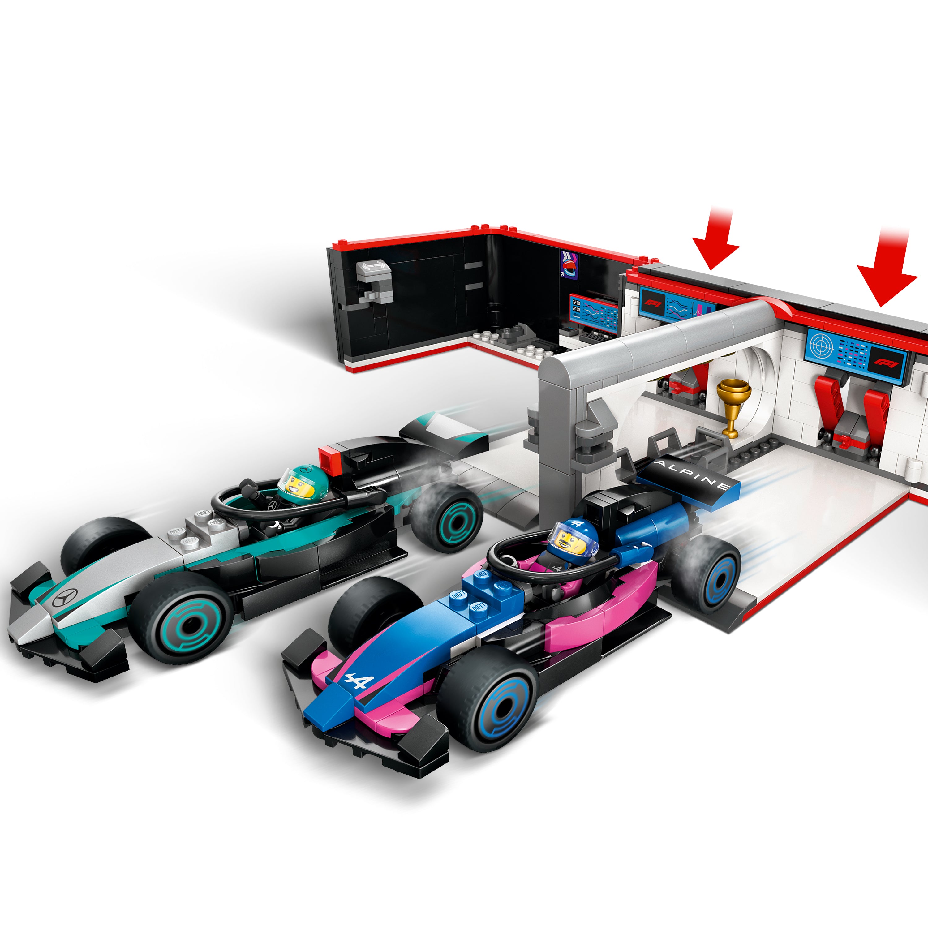 LEGO City F1® Garage mit Mercedes-AMG & Alpine Rennautos 60444 - Bild 3