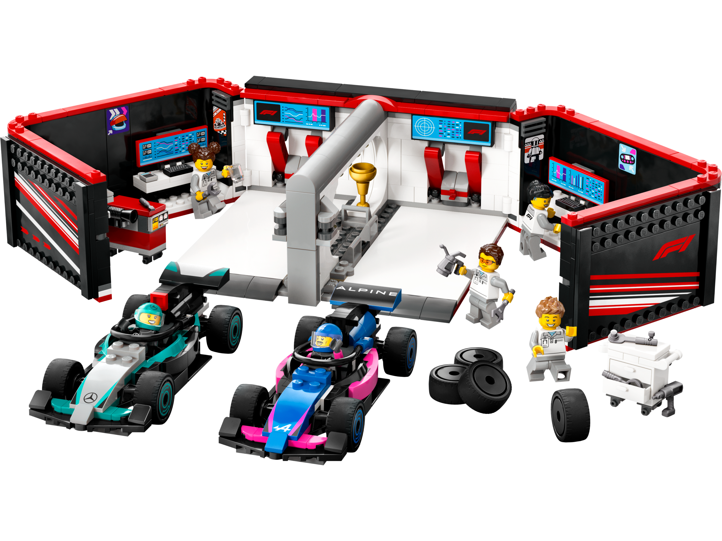 LEGO City F1® Garage mit Mercedes-AMG & Alpine Rennautos 60444 - Bild 2