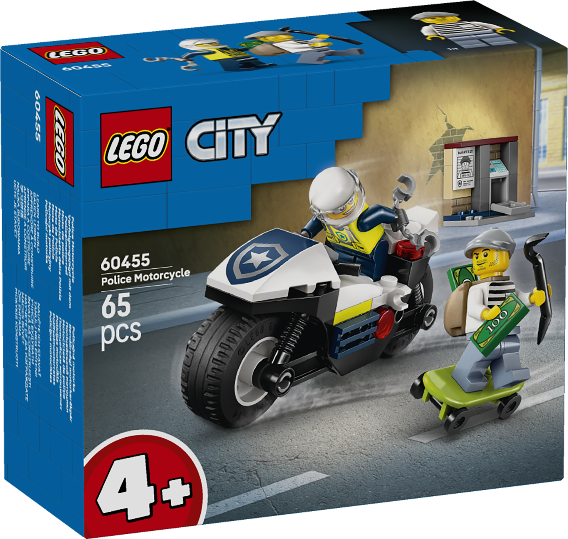 LEGO City Verfolgungsjagd mit dem Polizeimotorrad 60455 - Bild 1
