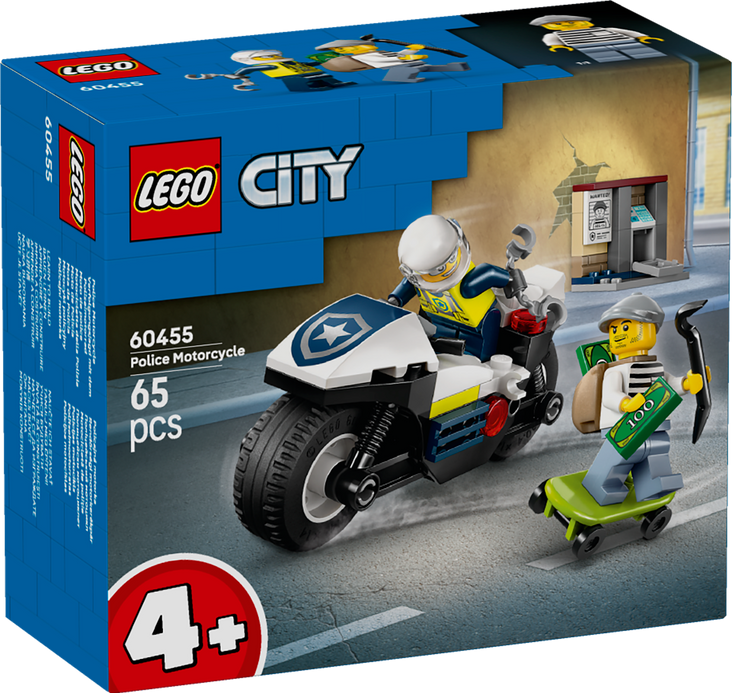 LEGO City Verfolgungsjagd mit dem Polizeimotorrad 60455