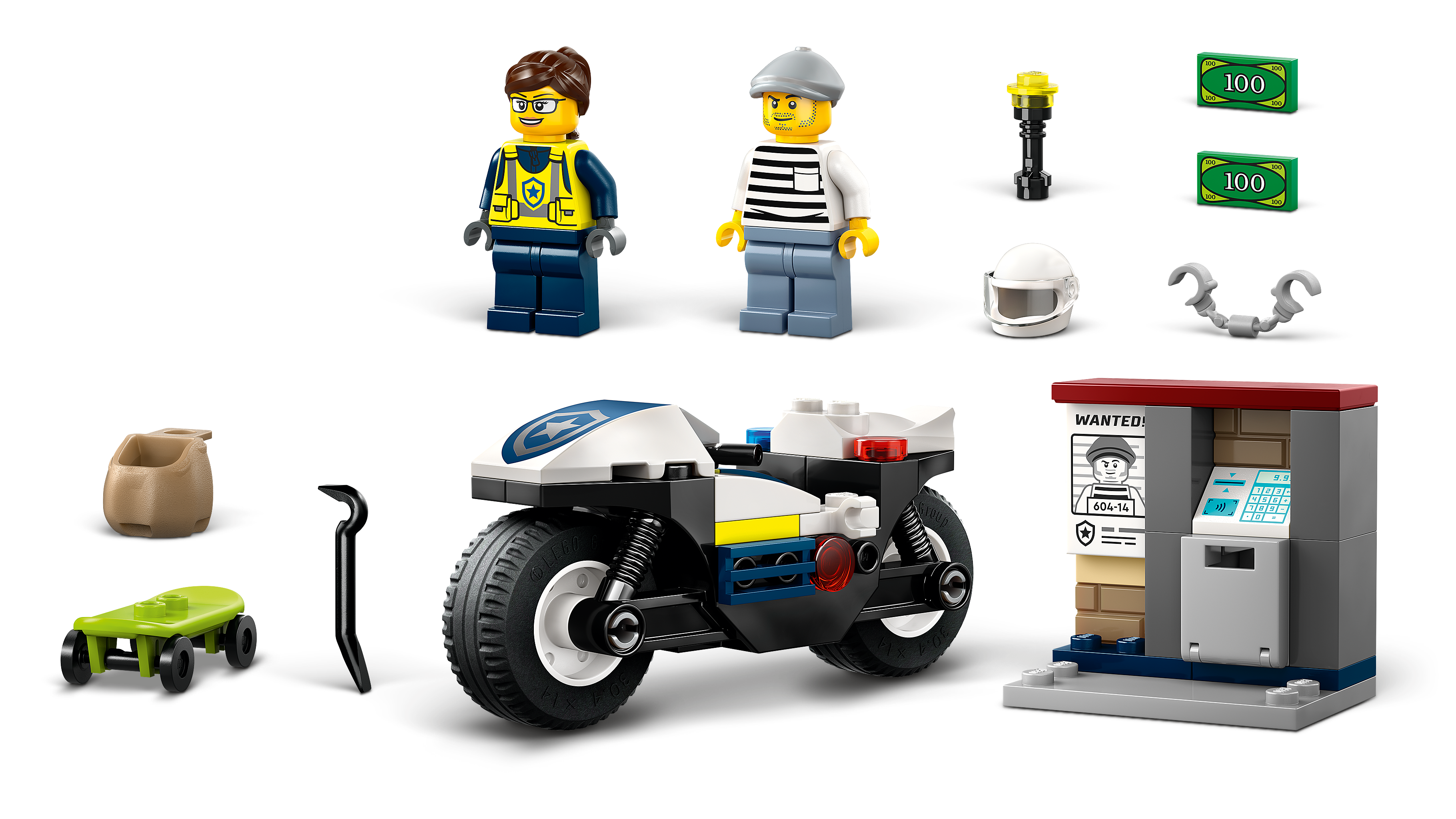 LEGO City Verfolgungsjagd mit dem Polizeimotorrad 60455 - Bild 4