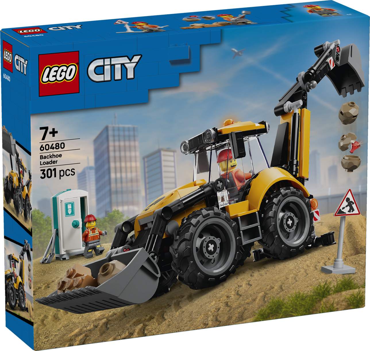 LEGO City 60480 Gelber Baggerlader