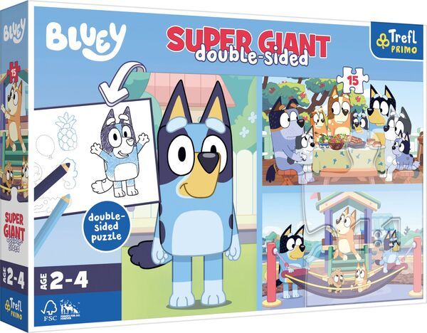 BLUEY GIANT Puzzle 15T + Malvorlage - Bild 1