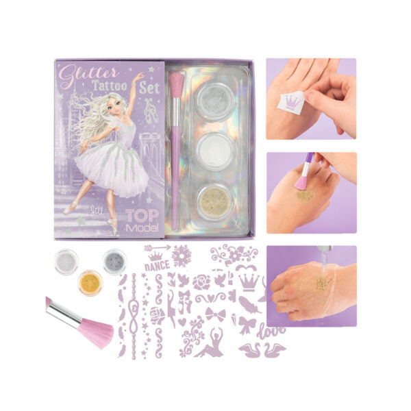 Top Model Glitter Tattoo Set Ballet - Bild 2