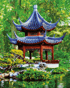 Schipper Pagode im japanischen Garten 40x50