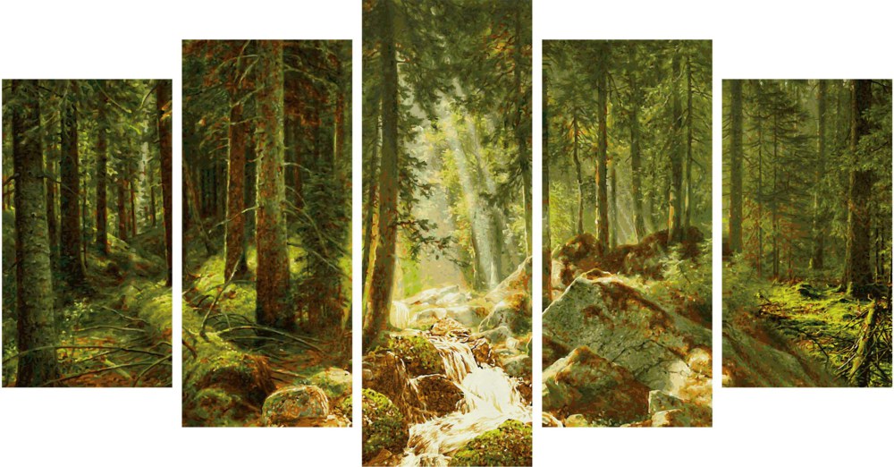 Schipper Unser Wald Polyptychon 5 teilig - Bild 1
