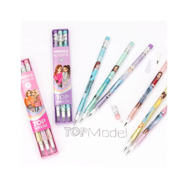 Top Model Bleistift mit Radierertopper Glitzer - Bild 2