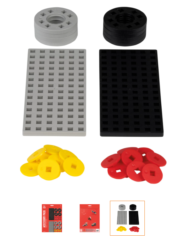 Plus Plus Zubehörset mit Räder grau / schwarz - Bild 3