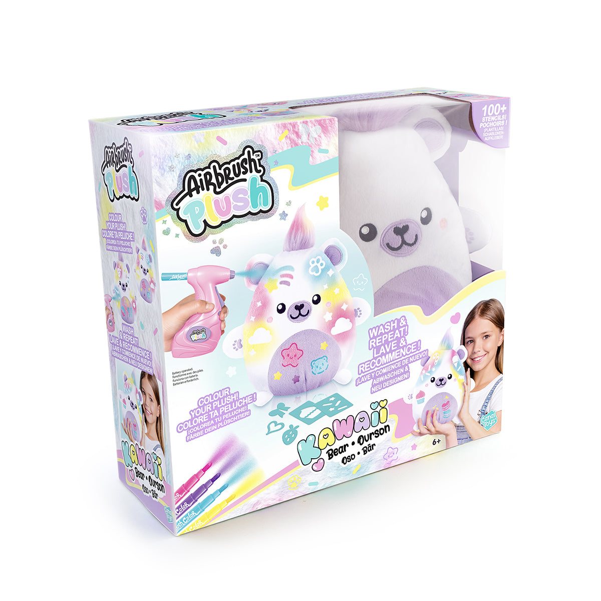Airbrush Plush Kawaii Bär - Bild 1