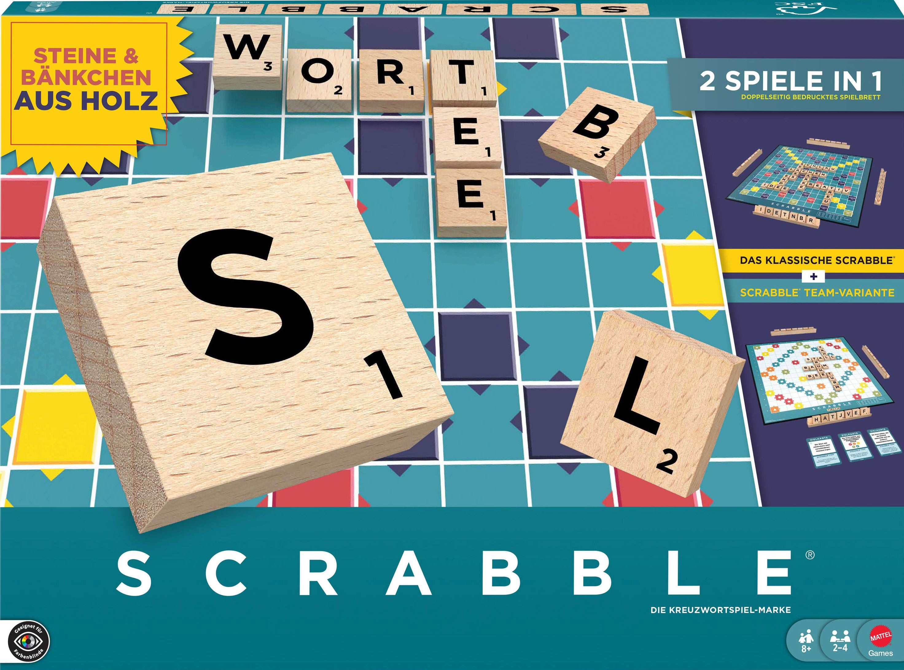 SCRABBLE Original Holz 2 in 1 - Bild 1