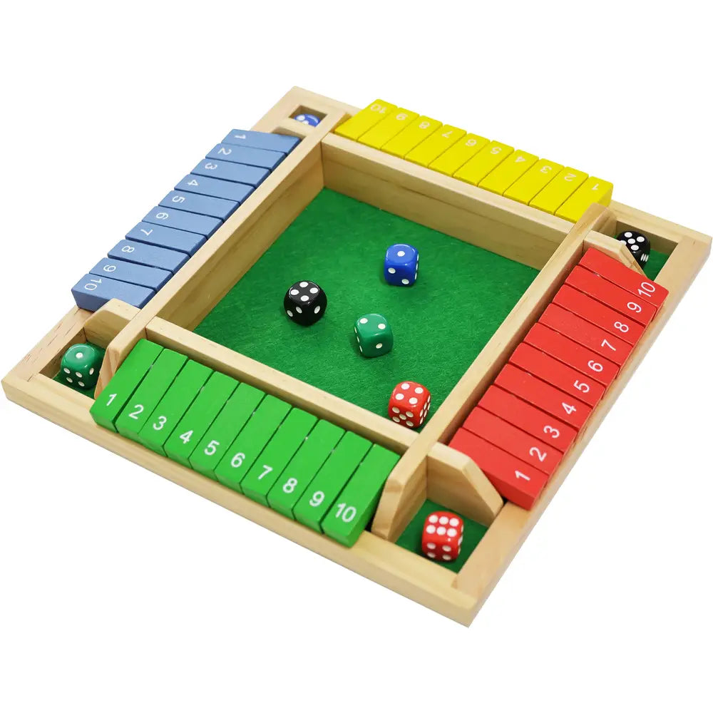Natural Games Shut the Box Würfelspiel für 2 bis 4 Spieler - Bild 1