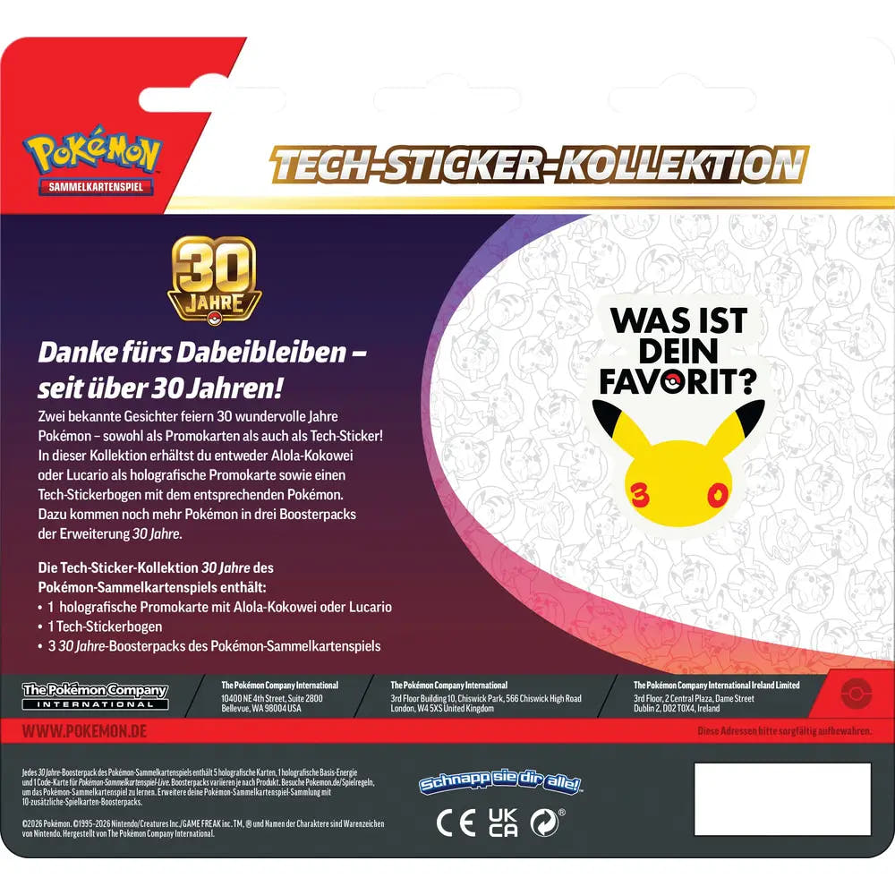 Pokémon 30 Jahre Tech Sticker Kollektion - Bild 3
