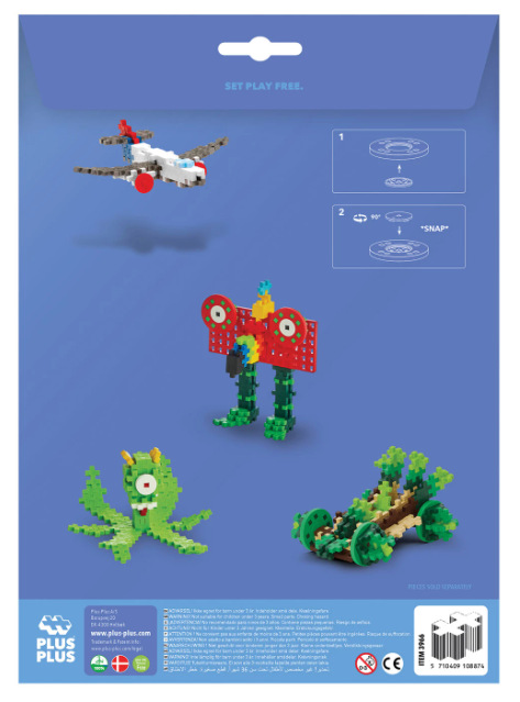 Plus Plus Zubehörset mit Räder rot / gelb - Bild 2