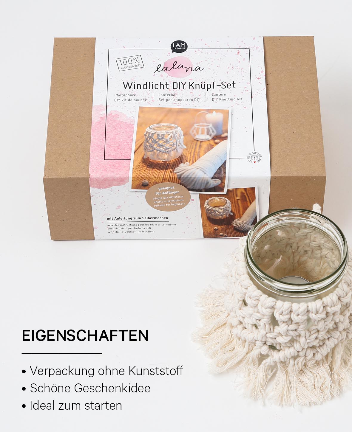 Knüpf - Set DIY Windlicht - Bild 5