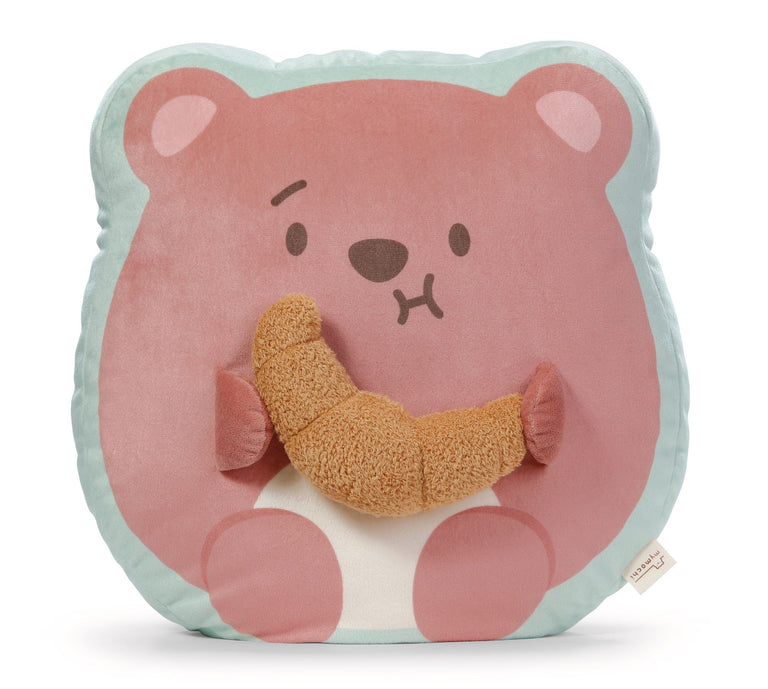 Nici Kissen Bär Momo mit Croissant