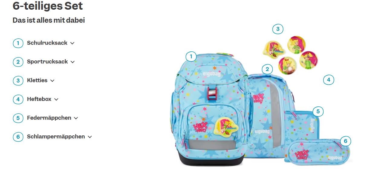 Ergobag Pack 6-tlg. Set Bärhext - Bild 6