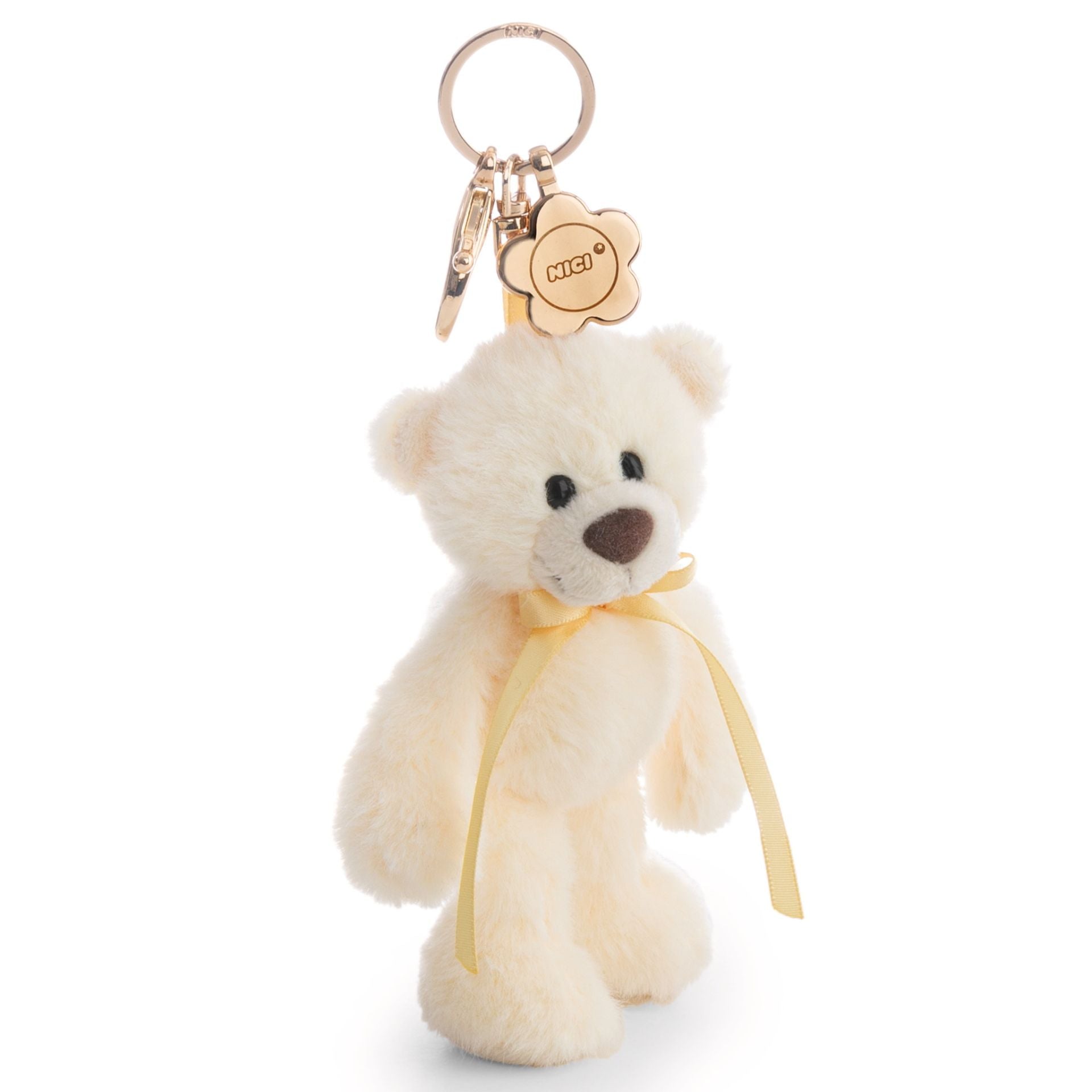 Nici Schlüsselanhänger Bär Finni gelb mit Karabiner - Bild 1
