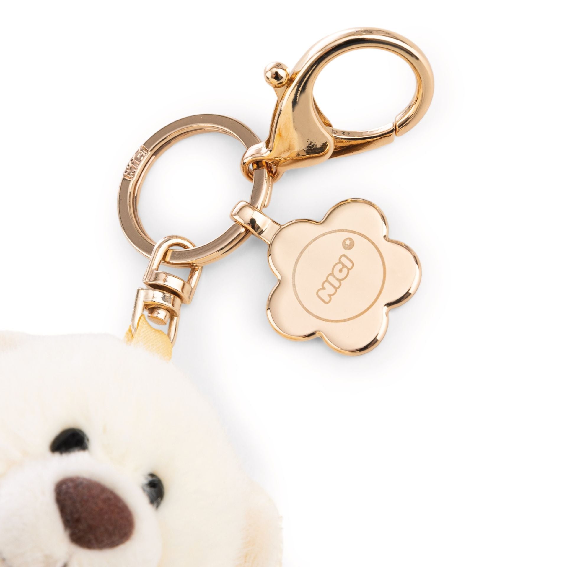 Nici Schlüsselanhänger Bär Finni gelb mit Karabiner - Bild 4
