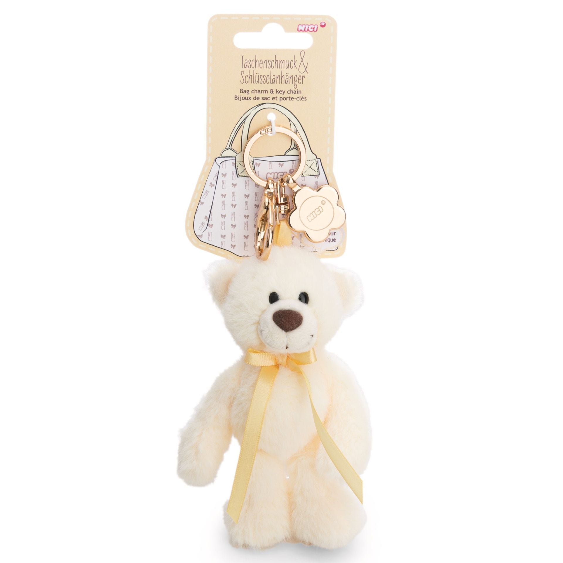 Nici Schlüsselanhänger Bär Finni gelb mit Karabiner - Bild 5