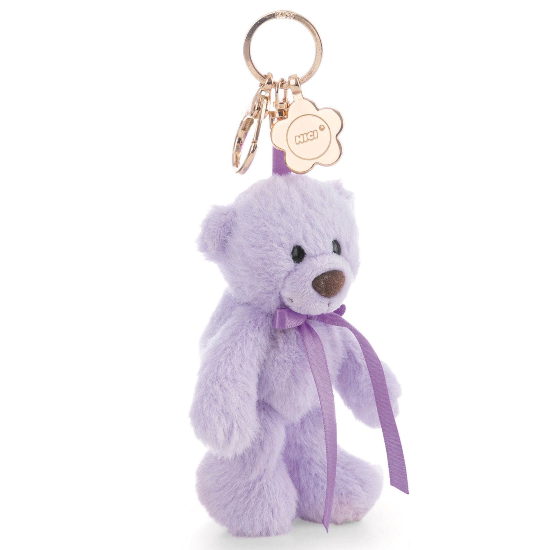 Nici Schlüsselanhänger Bär Finni lila mit Karabiner - Bild 1