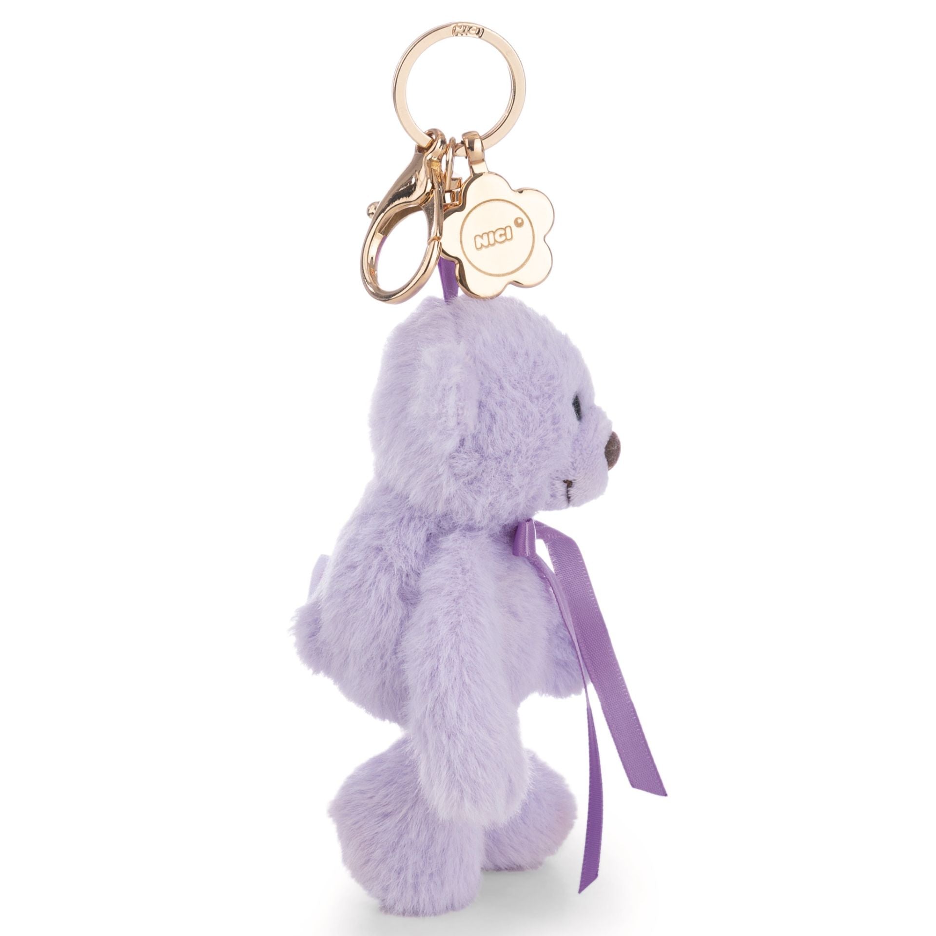 Nici Schlüsselanhänger Bär Finni lila mit Karabiner - Bild 2