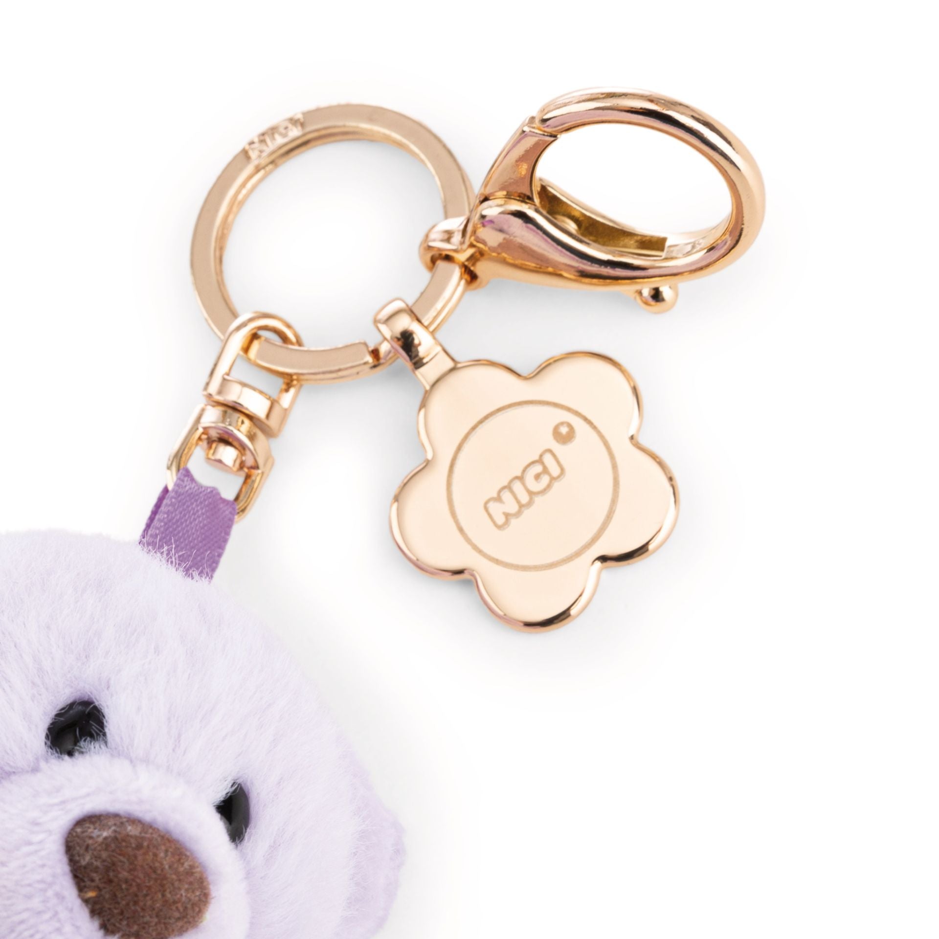 Nici Schlüsselanhänger Bär Finni lila mit Karabiner - Bild 4