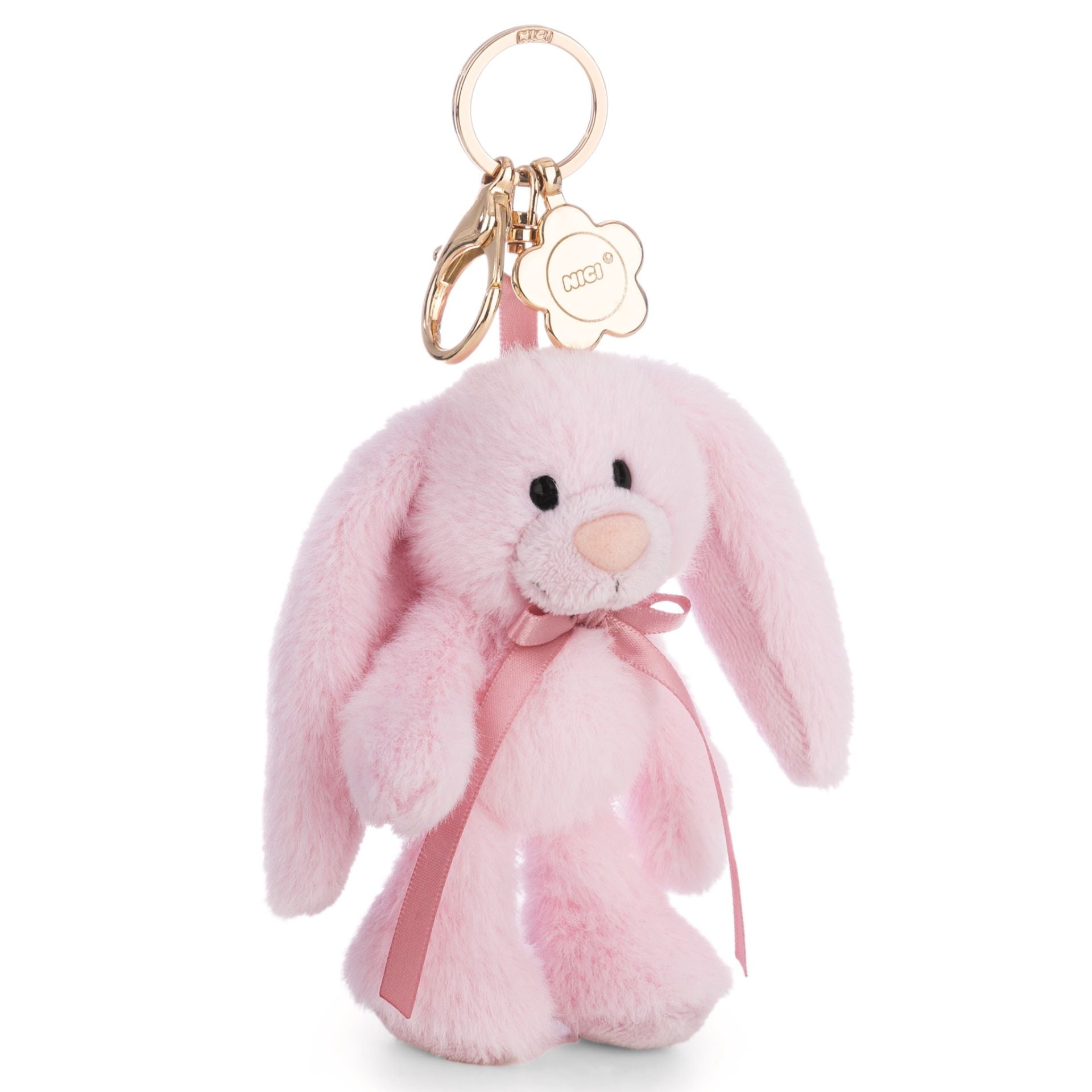 Nici Schlüsselanhänger Hase Lopino pink mit Karabiner - Bild 1