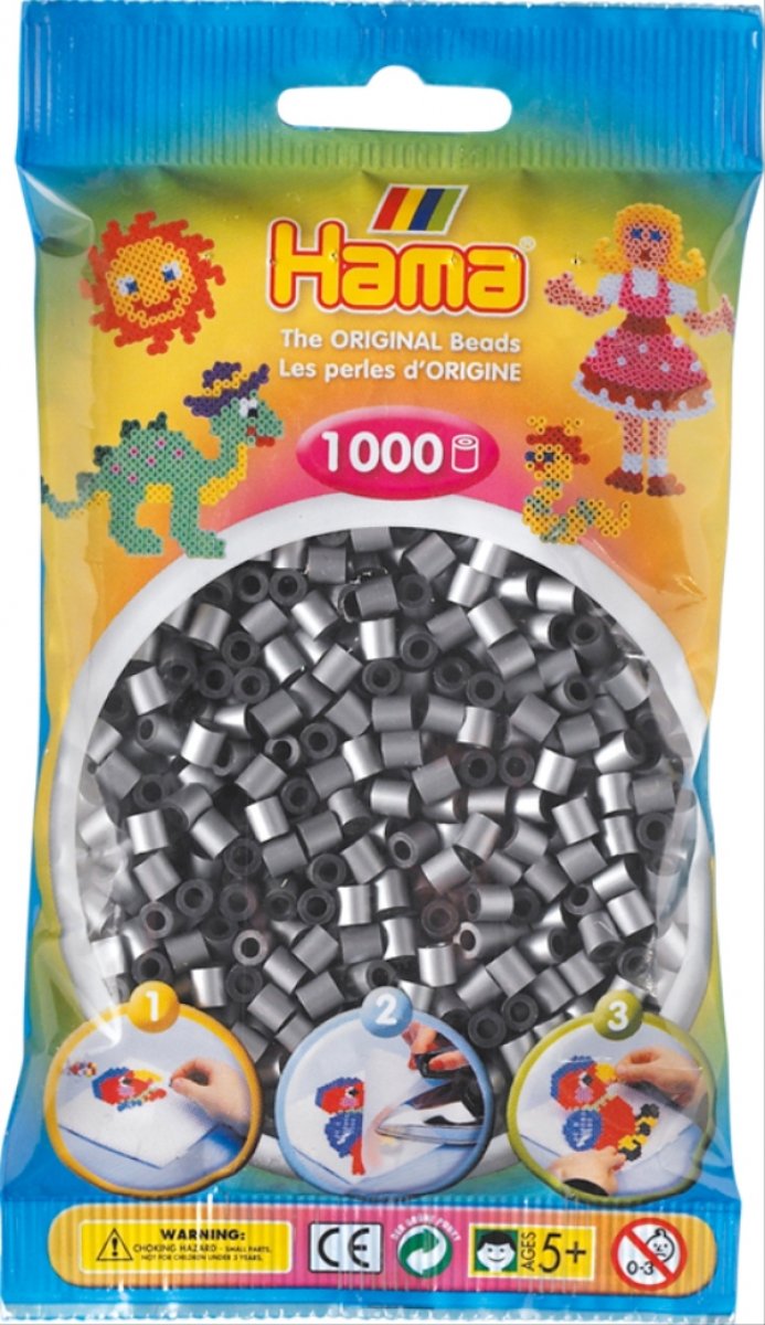 HAMA Bügelperlen Midi - Silber 1000 Perlen - Bild 1