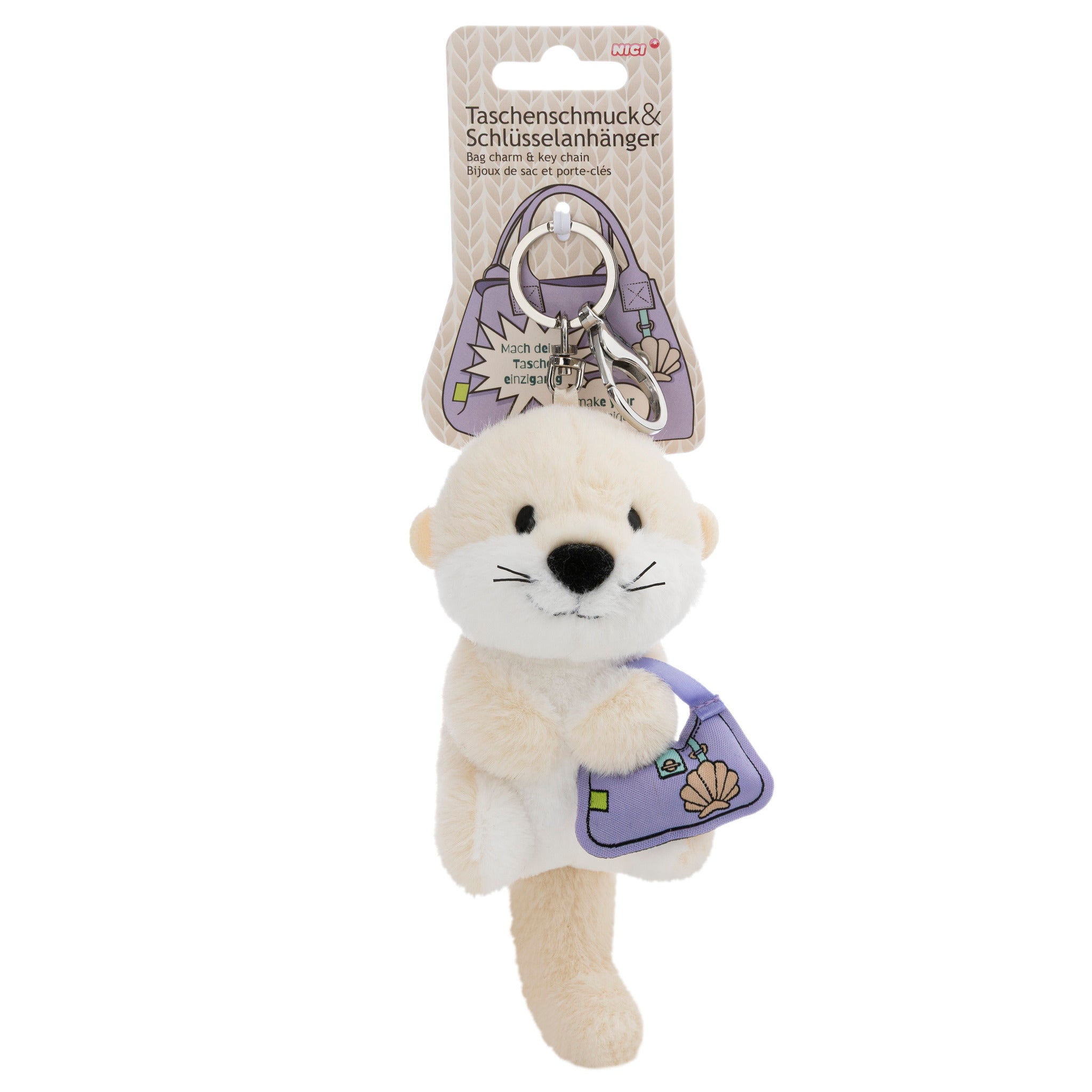 Nici Schlüsselanhänger Otter Ophelio beige mit Karabiner - Bild 2