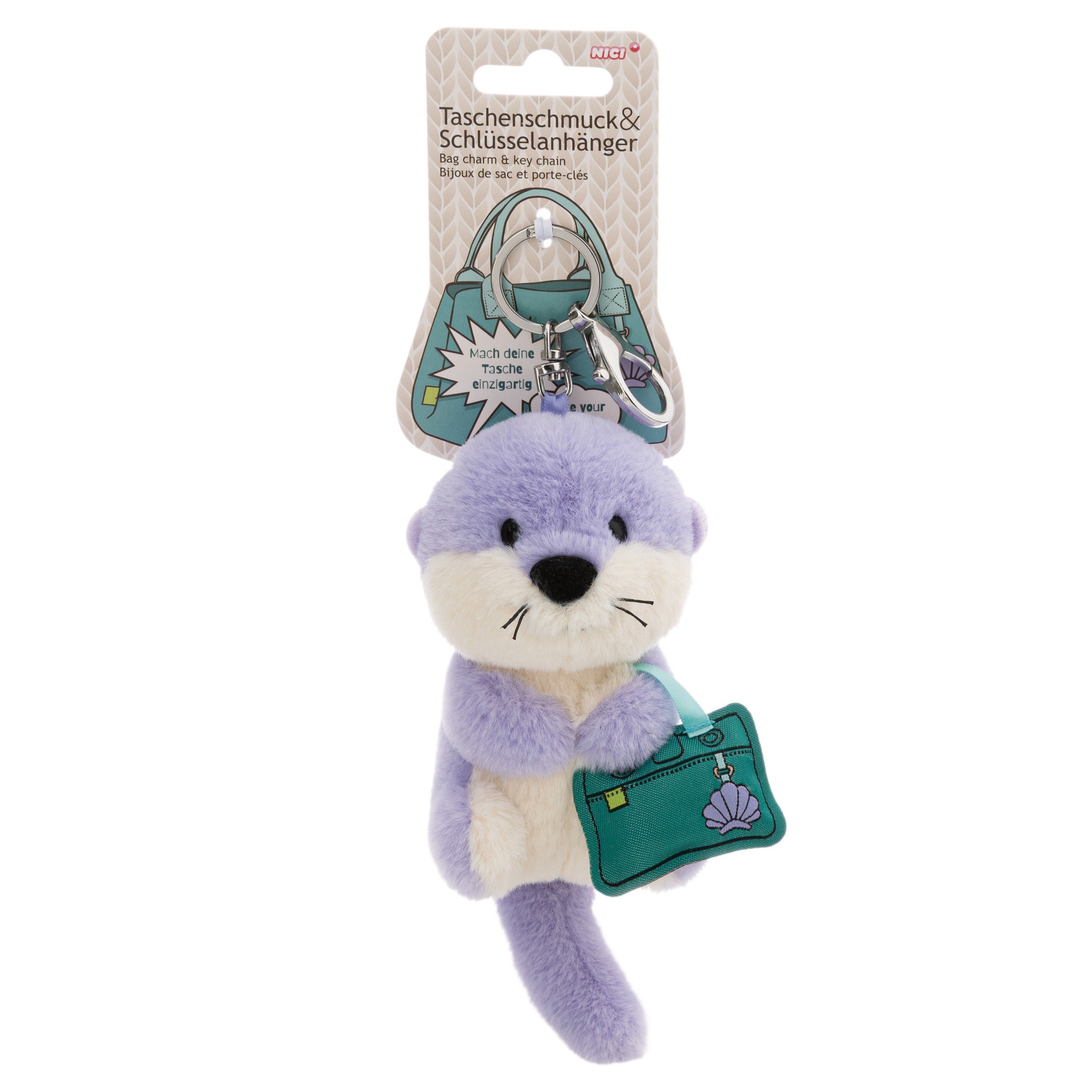 Nici Schlüsselanhänger Otter Ophelio lila mit Karabiner - Bild 2