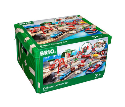 Brio Strassen und Schienen Bahn Set Deluxe 33052