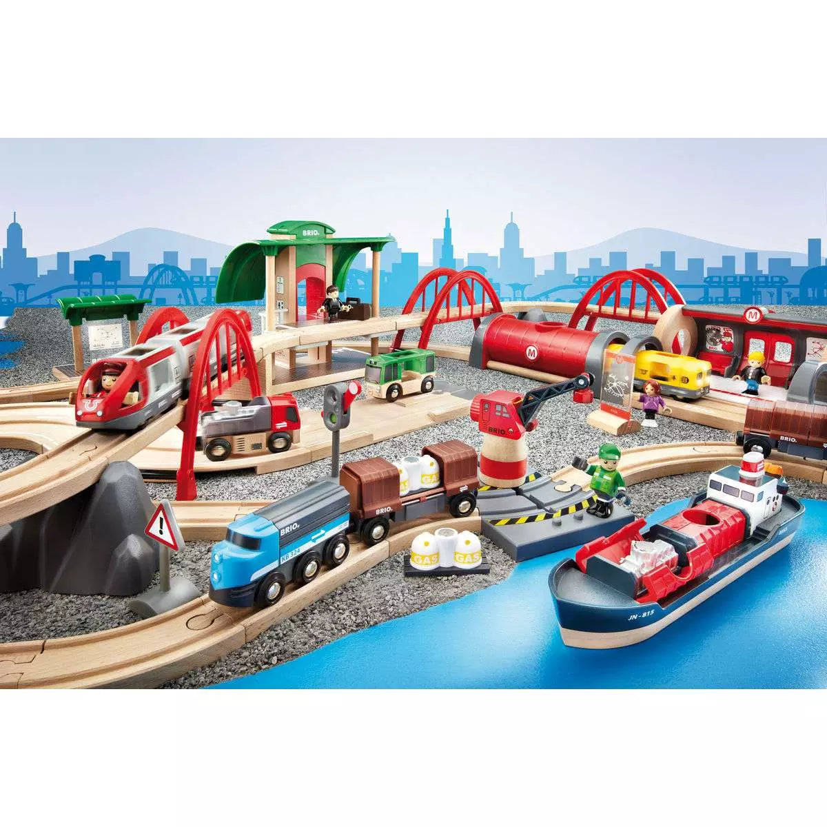 Brio Strassen und Schienen Bahn Set Deluxe 33052 - Bild 12