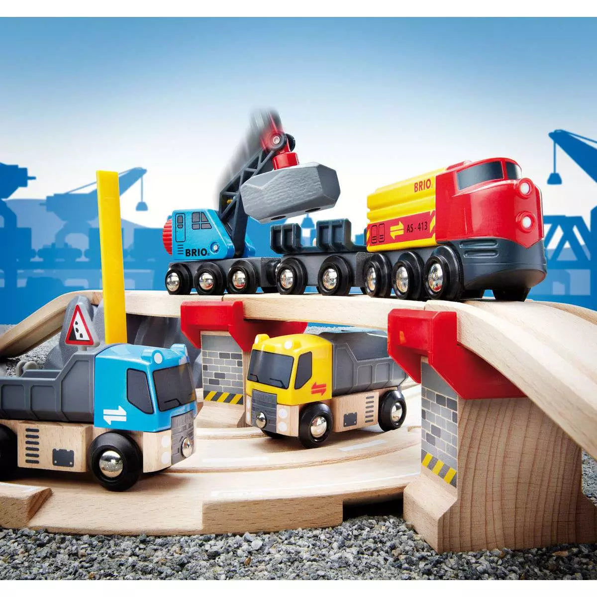 Brio Strassen und Schienen Steinverlade Set 33.210 - Bild 6