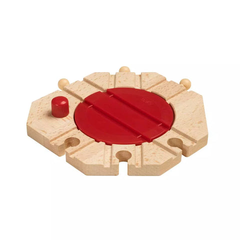 BRIO Mechanische Drehscheibe 33361 aus Holz mit roter Scheibe