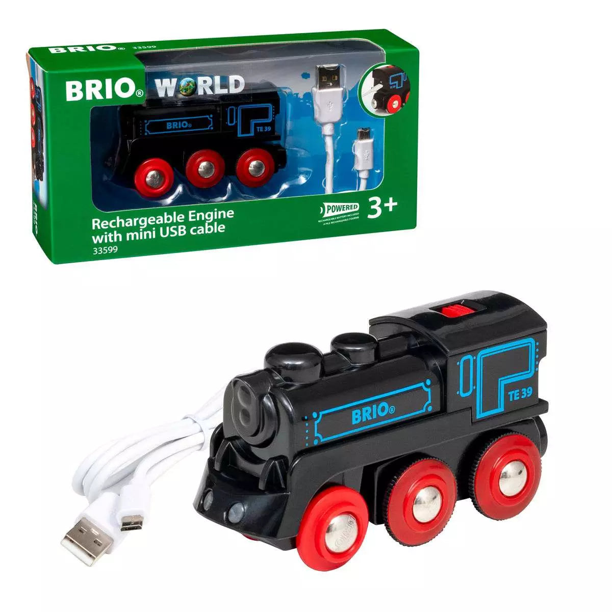 Brio Schwarze Akku-Lok mit Mini-USB 33599 - Bild 1