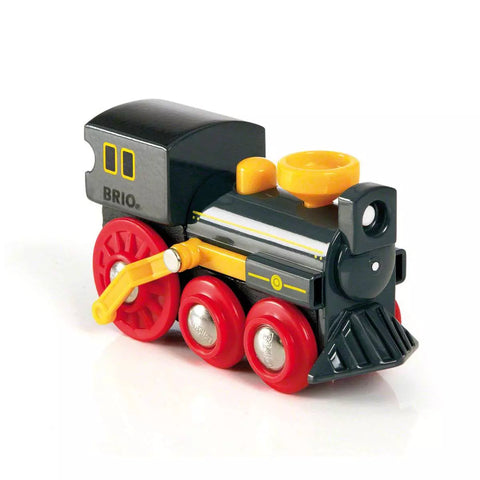 BRIO Westernlok 33617: schwarze Dampflok mit roten Rädern