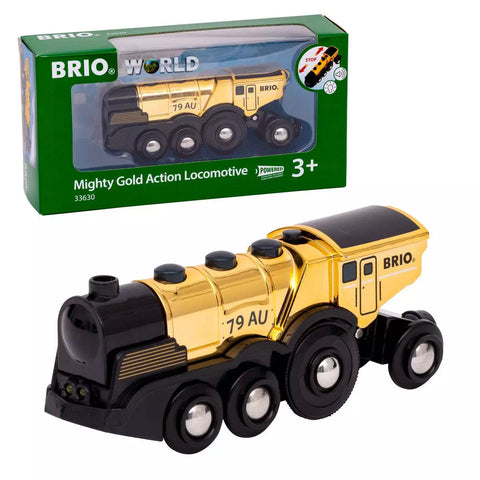 BRIO Goldene Batterielok 33630 vor ihrer Verpackung
