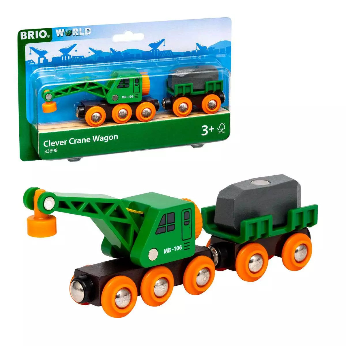 Brio grüner Kranwagen 33698 - Bild 1