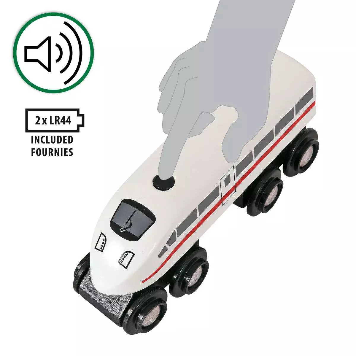 Brio Schnellzug mit Sound 3 teilig 33748 - Bild 3
