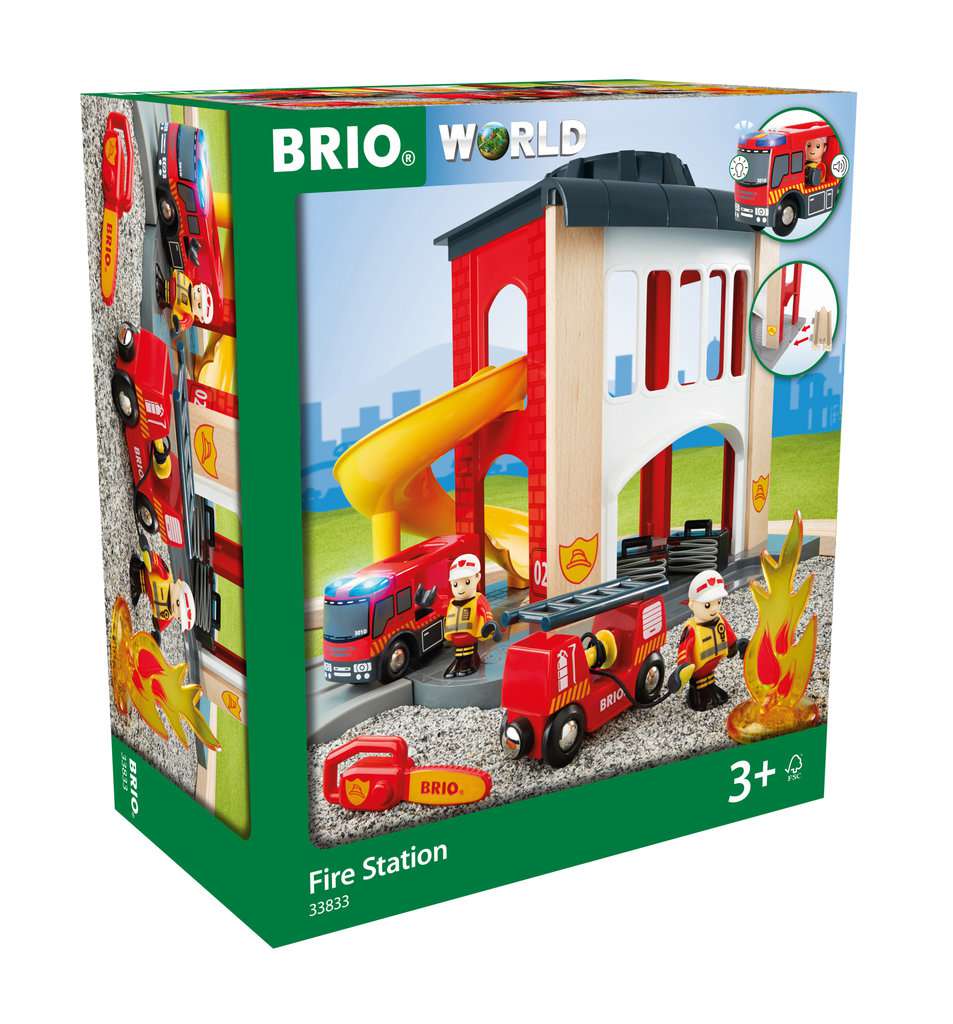 Brio Grosse Feuerwehrstation mit Einsatzfahrzeug 33833 - Bild 2