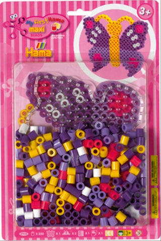 HAMA Bügelperlen Maxi - 1 Stiftplatte Schmetterling mit Maxi-Perlen