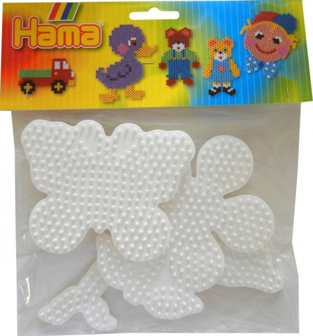 HAMA Bügelperlen Midi - 3er Set Stiftplatten - Schmetterling, Blume, Delfin