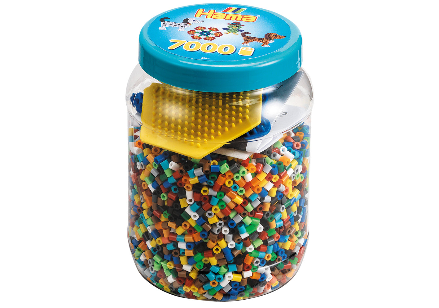HAMA Dose blau 7000 Perlen + 2 Stiftplatten - Bild 1