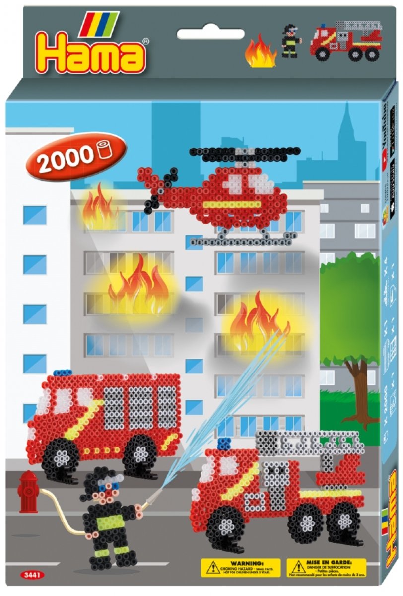 HAMA Bügelperlen Geschenkpackung Feuerwehr 2000 Stück - Bild 1