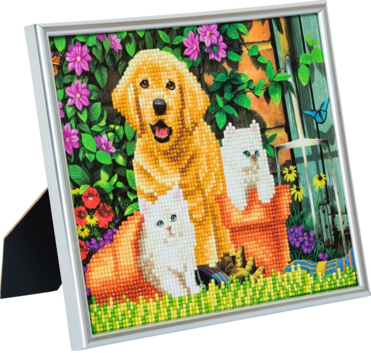 Crystal Art Katze und Hund 21 x 25cm - Bild 1
